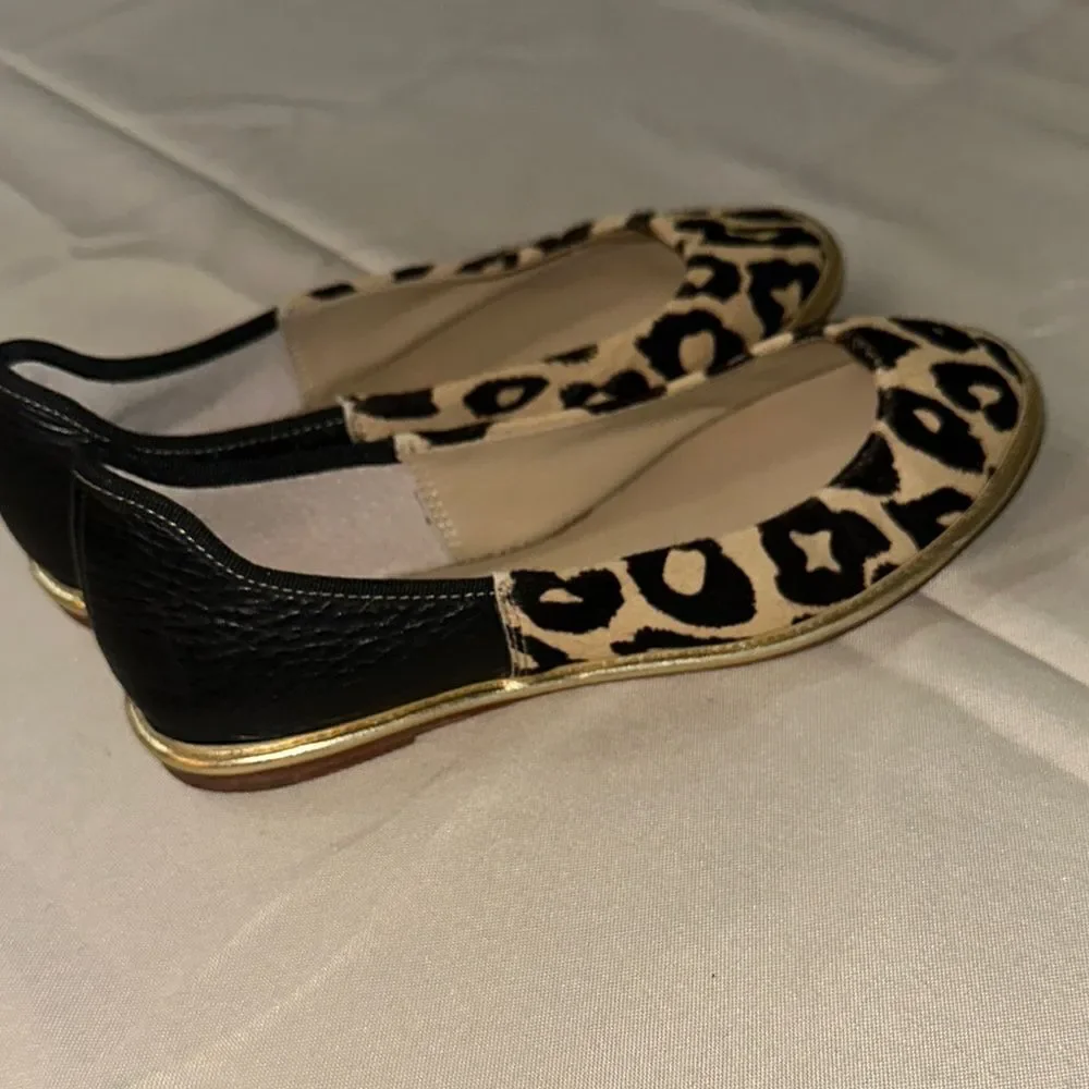 Diane Von Furstenberg Cheetah Mohair Flats Size 6